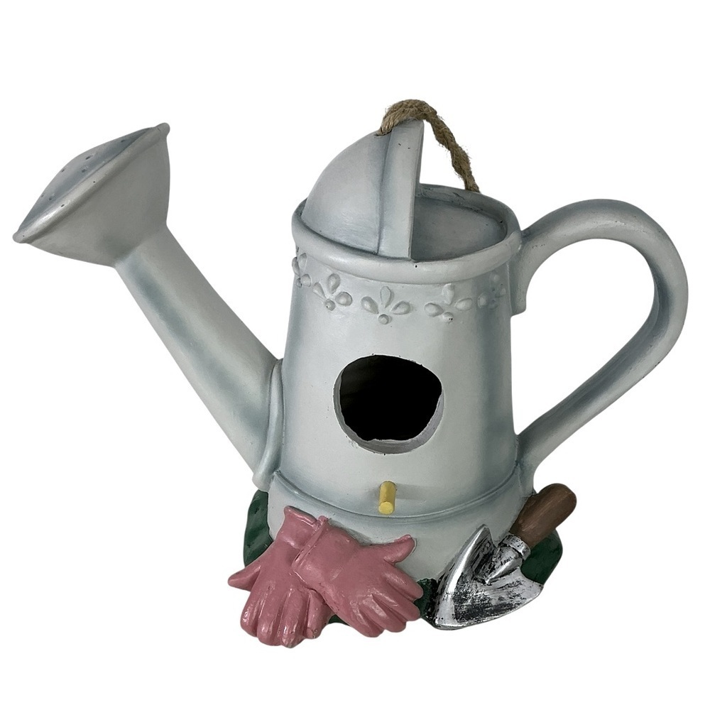 Watering Can Birdhouse Pink Gloves Spade Blue Gray Vintage 1970 Collectible - Picture 9 of 16